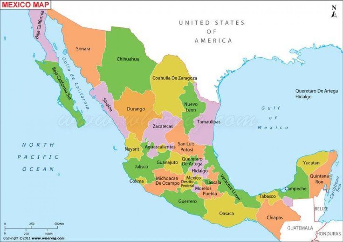 מפת מקסיקו-הברית