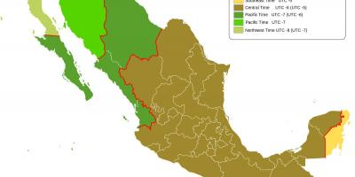 אזור הזמן המפה מקסיקו